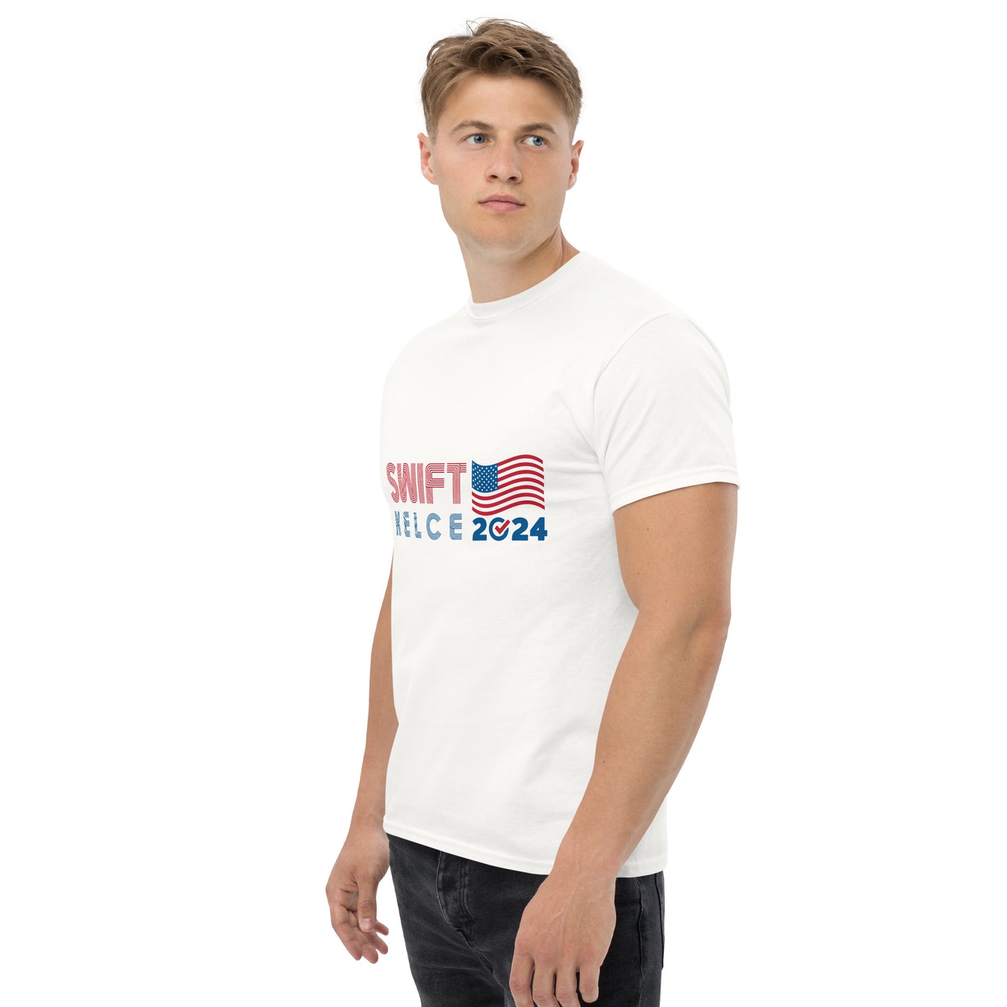 Swift / Kelce 2024 Shirt - Flag Modern Lines