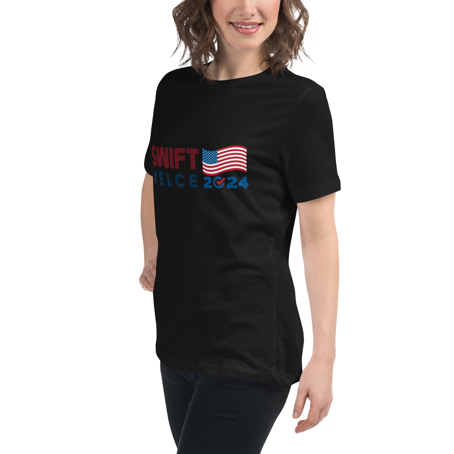 Swift / Kelce 2024 Shirt - Flag Modern Lines