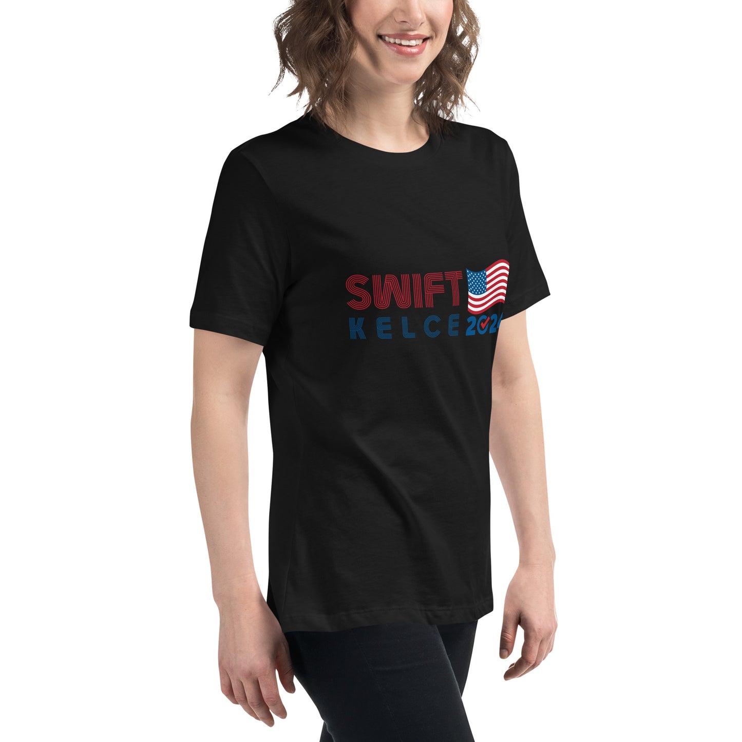 Swift / Kelce 2024 Shirt - Flag Modern Lines