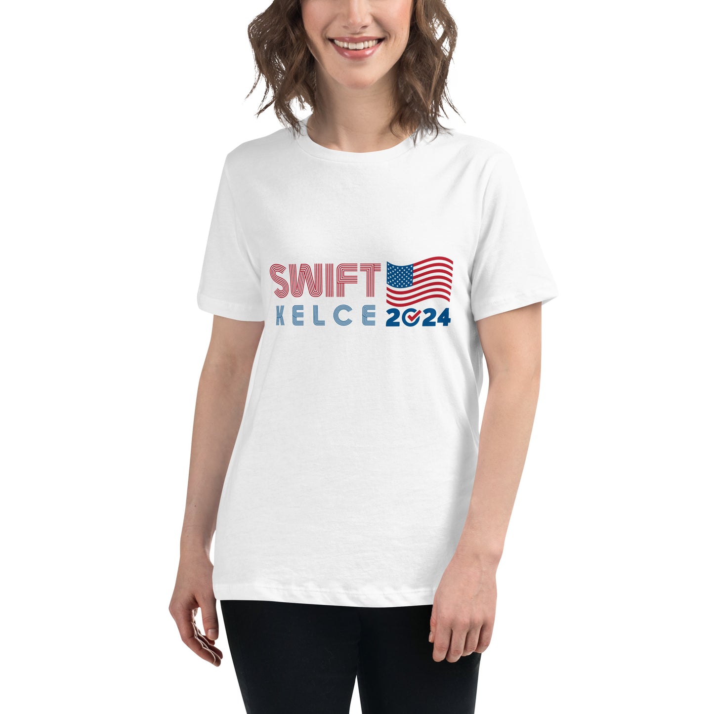 Swift / Kelce 2024 Shirt - Flag Modern Lines