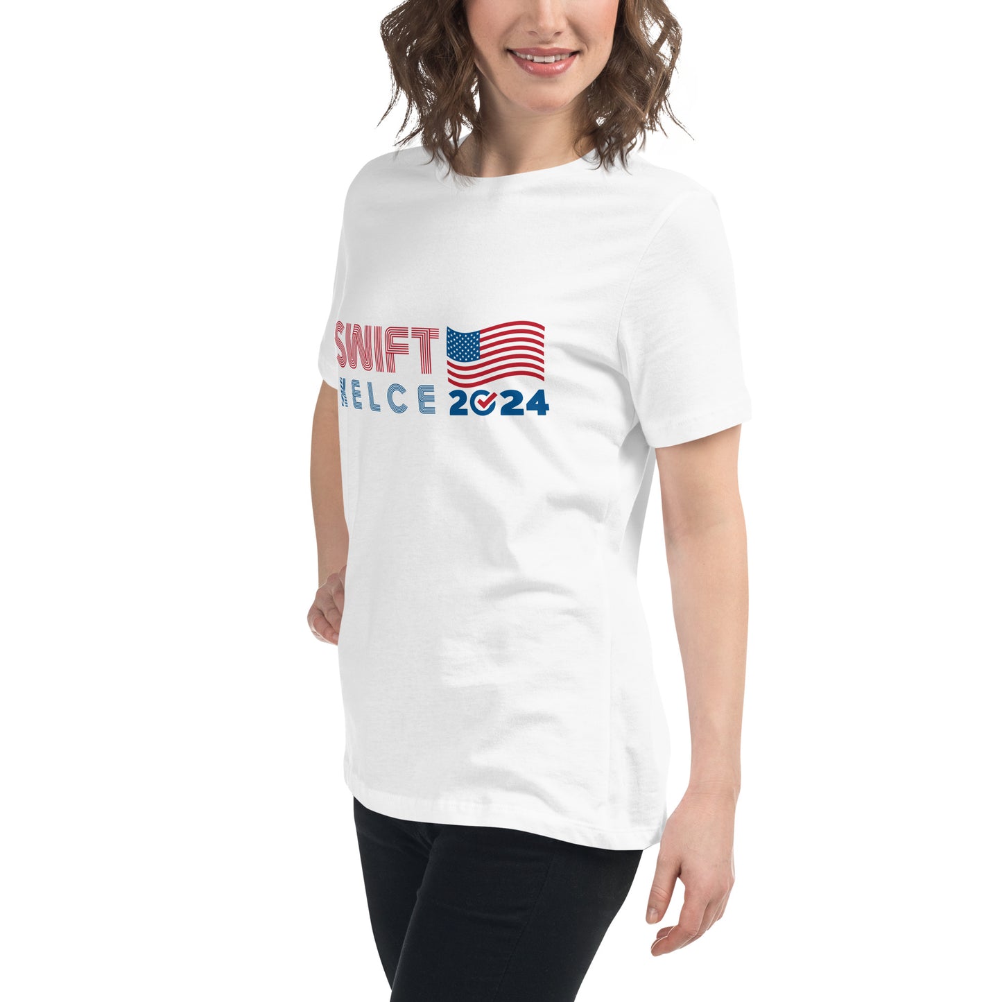 Swift / Kelce 2024 Shirt - Flag Modern Lines