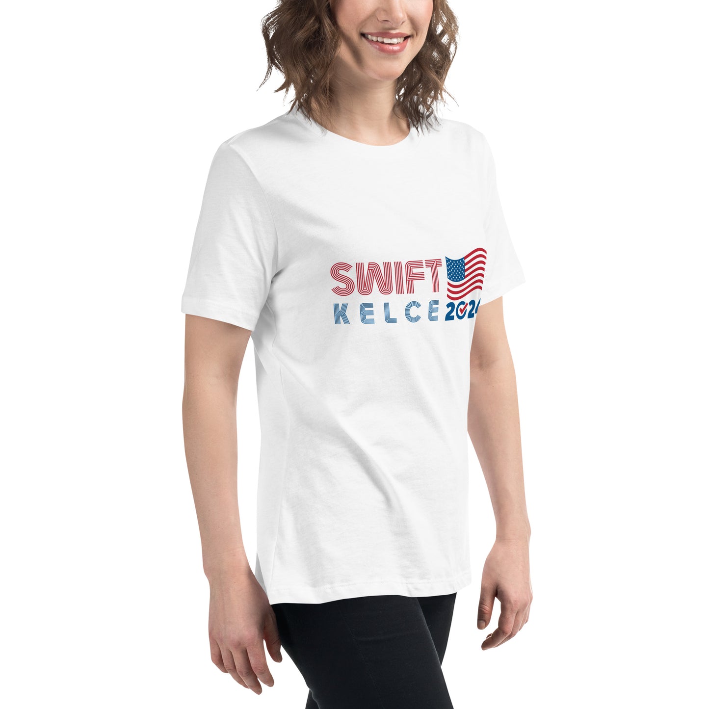 Swift / Kelce 2024 Shirt - Flag Modern Lines